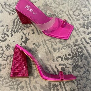Women’s boutique bedazzled hot pink heels